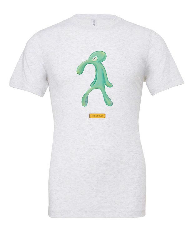 squidward sponge bob tv show painting white tshirt t-shirt 