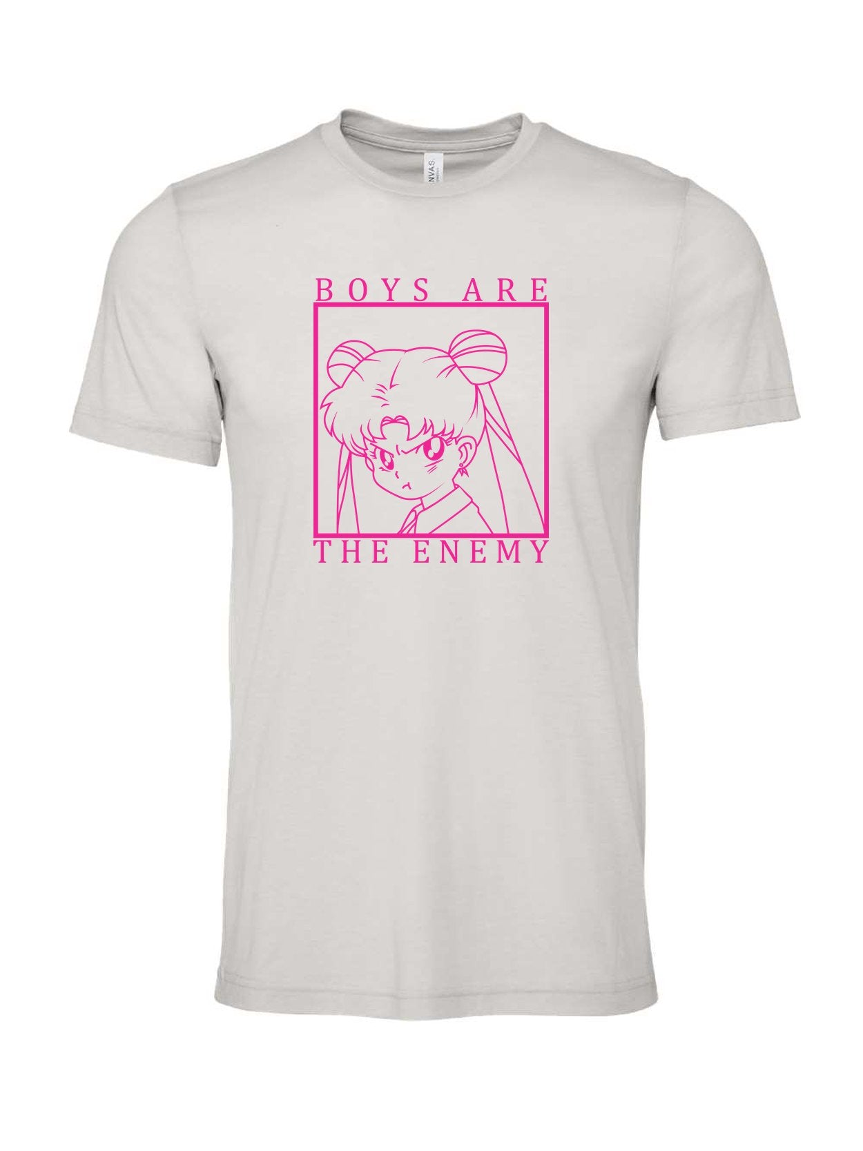 Boys Are the Enemy on a cement gray t-shirt