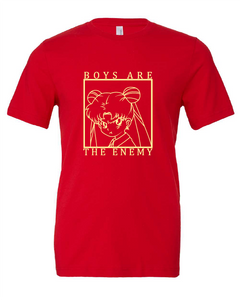 boys enemy funny sailor moon tv show red tshirt red t-shirt