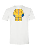Breaking Bad Lego Costume design on a white t-shirt