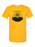 C-3PO Costume design on a gold t-shirt