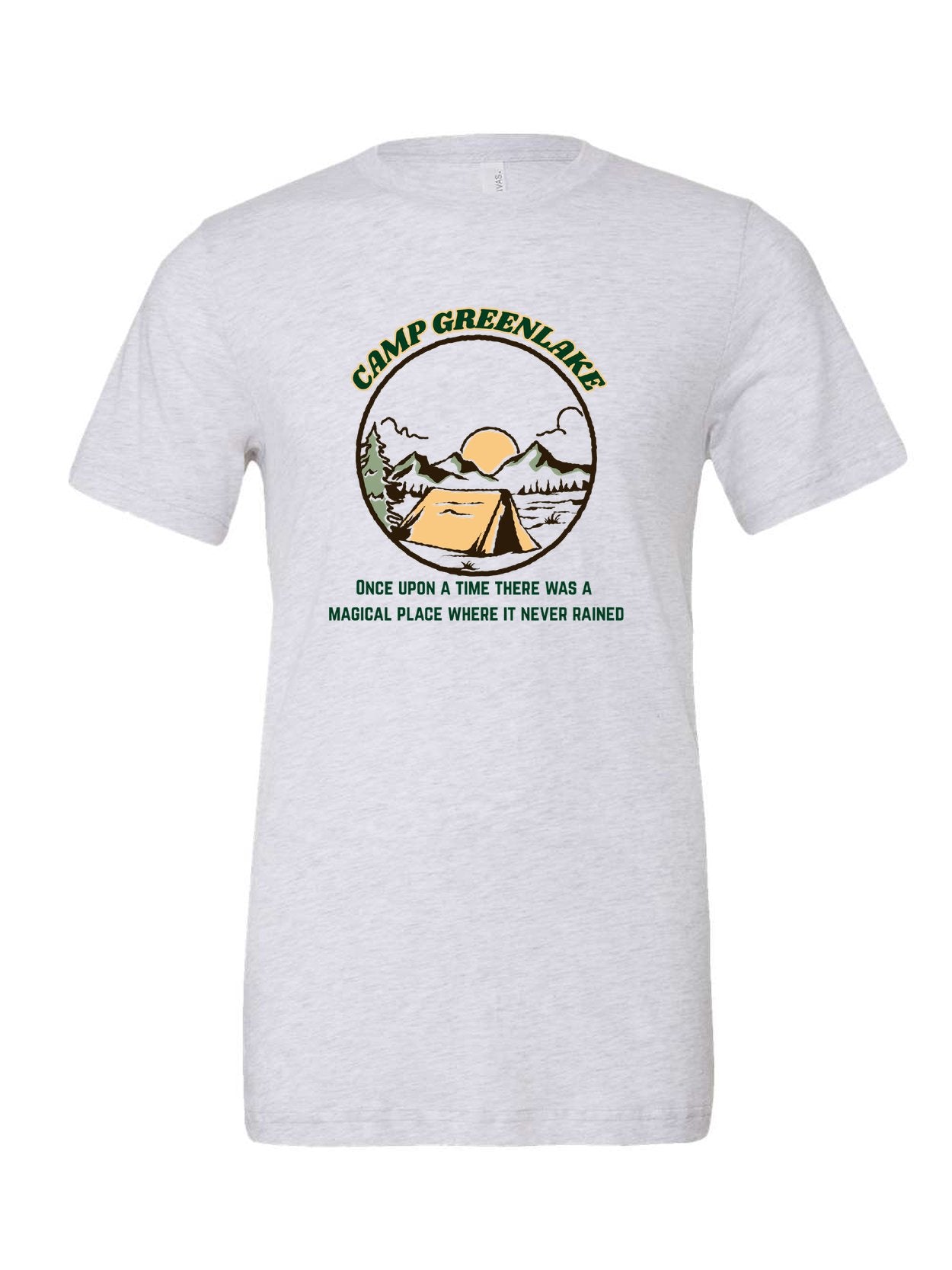 Camp Greenlake on a white t-shirt