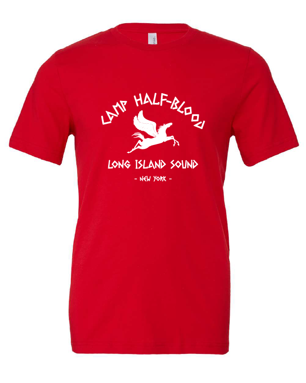 percy jackson tv show movie book long island new york red tshirt t-shirt 