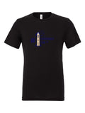 Campanile Fan on a black t-shirt
