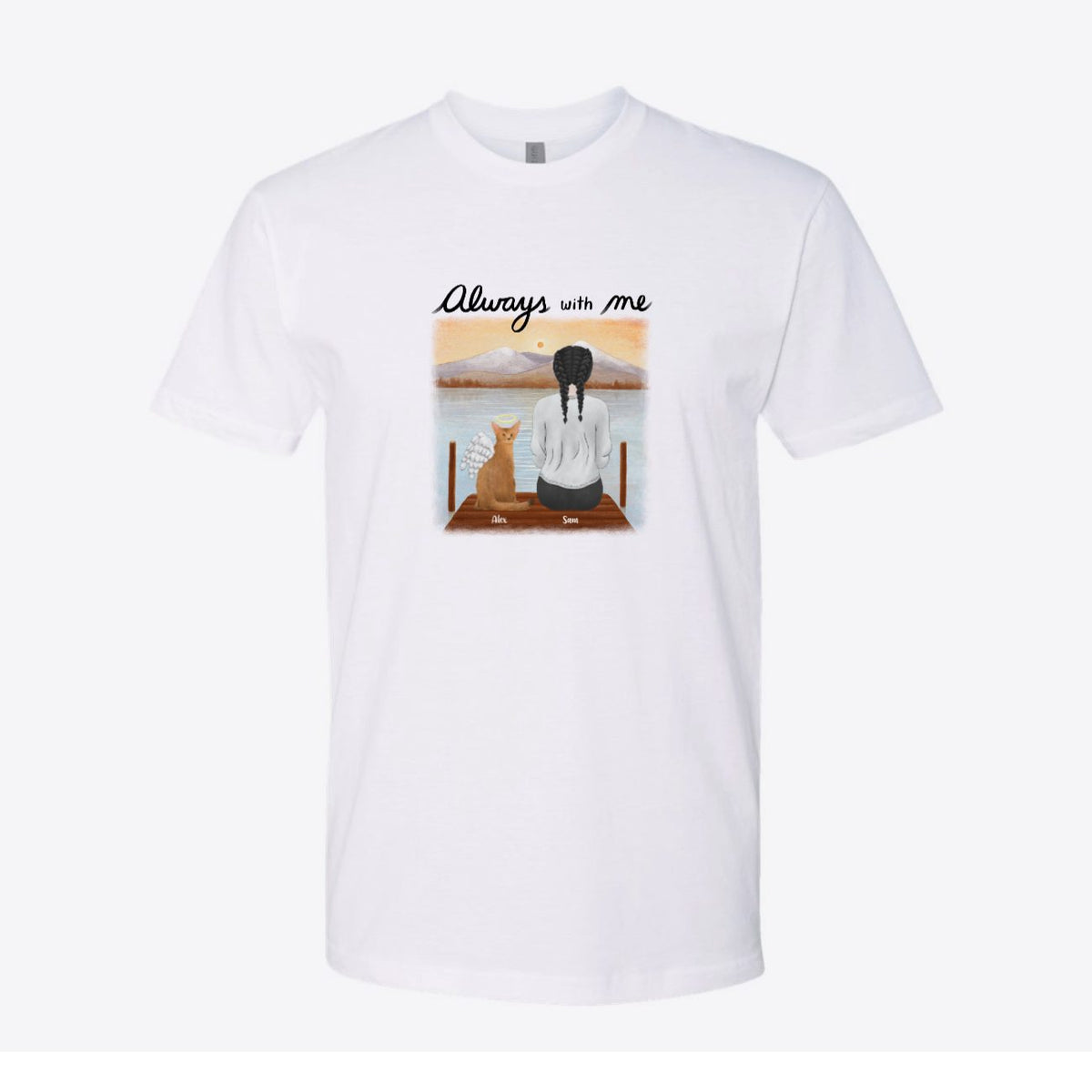 Cat Always With Me Memorial Custom Tee