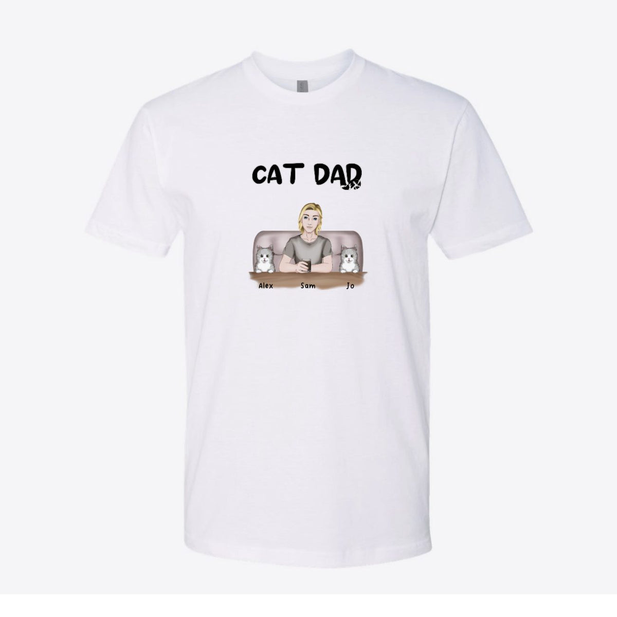 Cat Dad at the Bar Custom Tee