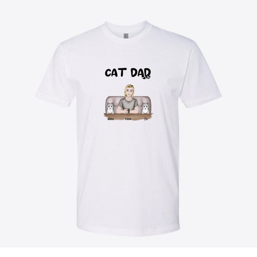 Cat Dad at the Bar Custom Tee