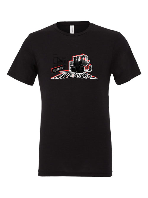 Certified Awesome on a black t-shirt
