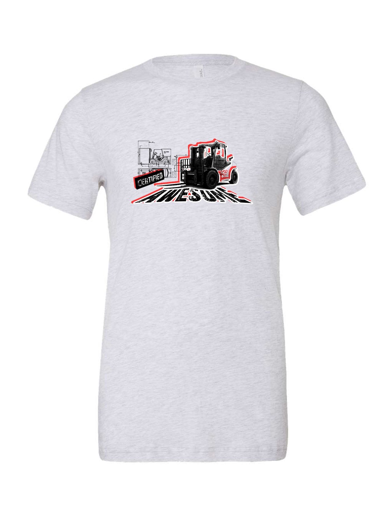 Certified Awesome on a white t-shirt