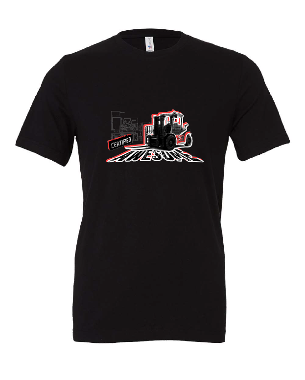 Certified Awesome design on a black t-shirt