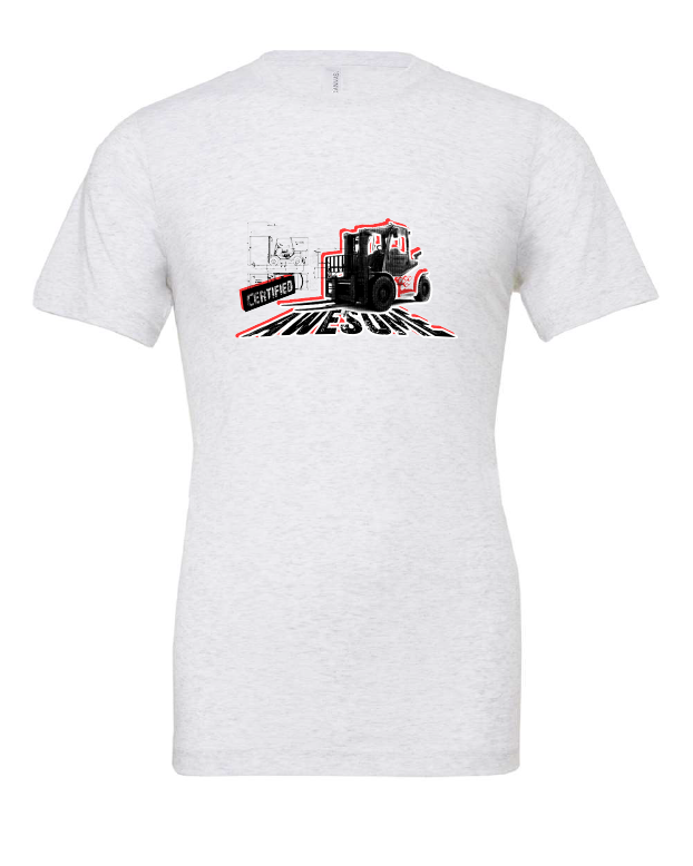 Certified Awesome design on a white t-shirt