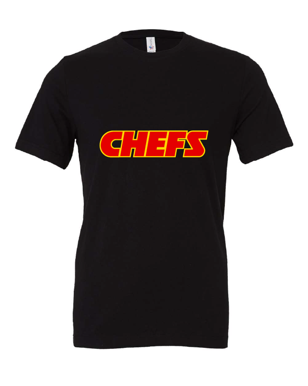 Chefs design on a black t-shirt