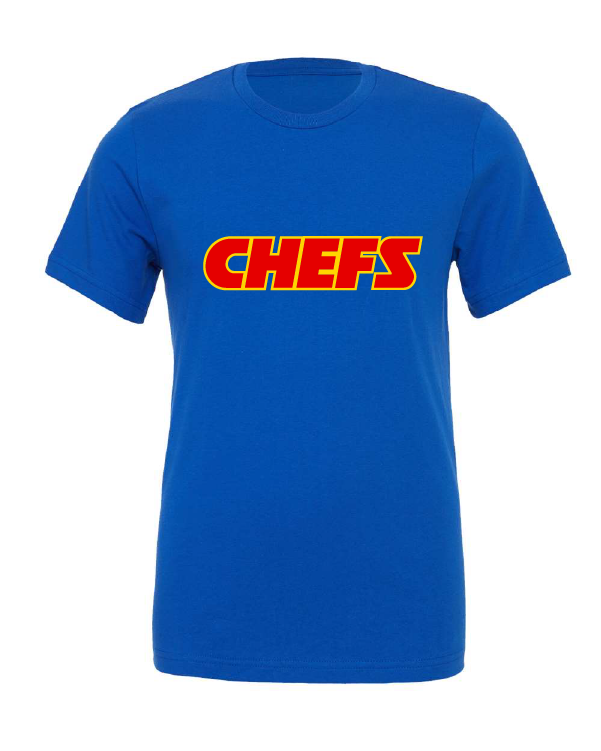 Chefs design on a blue t-shirt