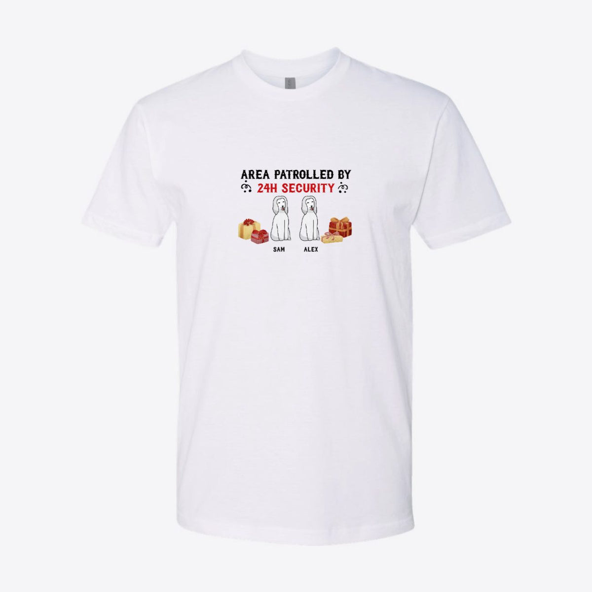 Christmas Area Patrolled Dogs Custom Tee