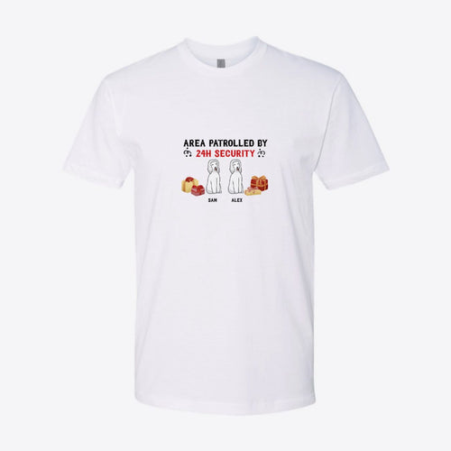 Christmas Area Patrolled Dogs Custom Tee