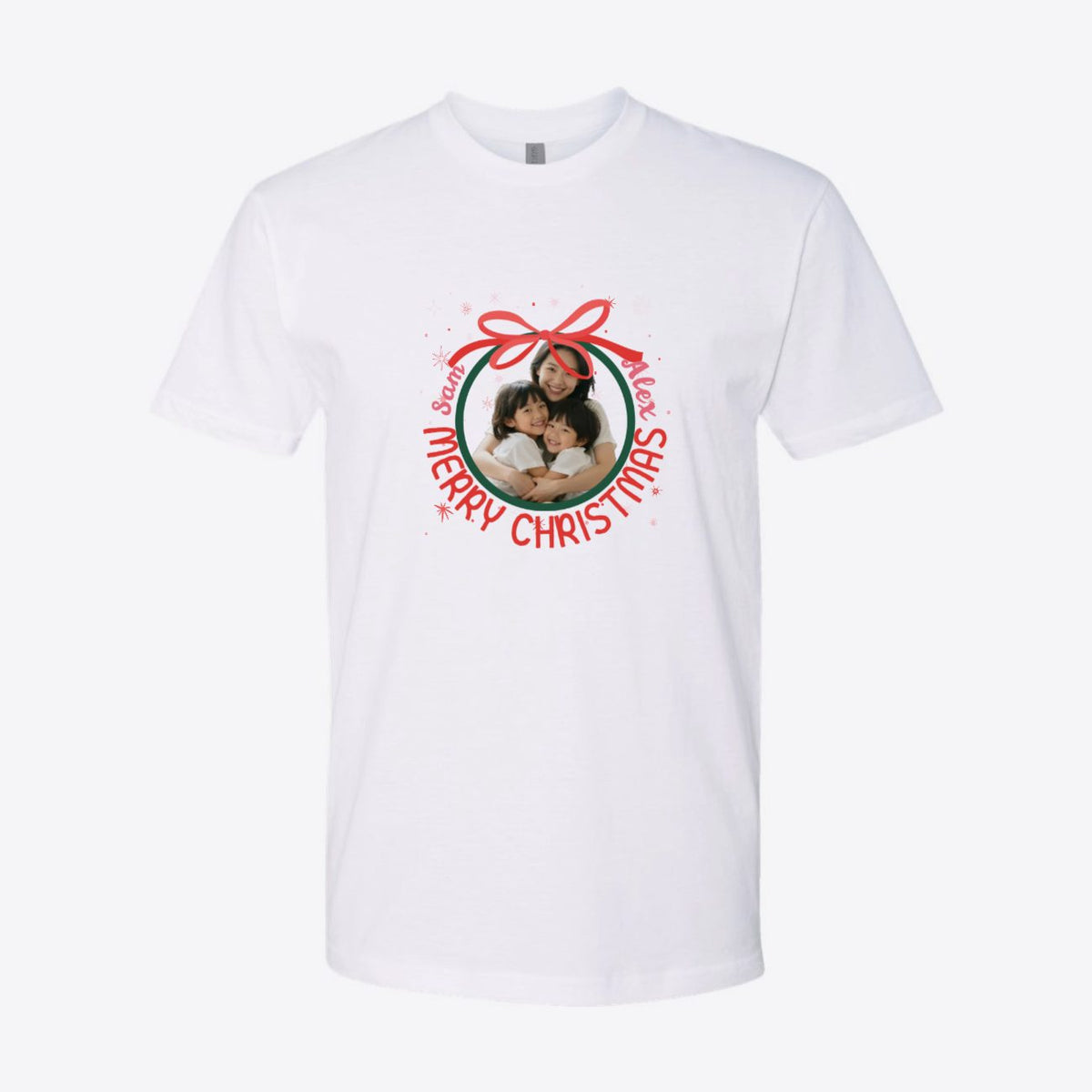 Christmas Bow Photo Custom Tee