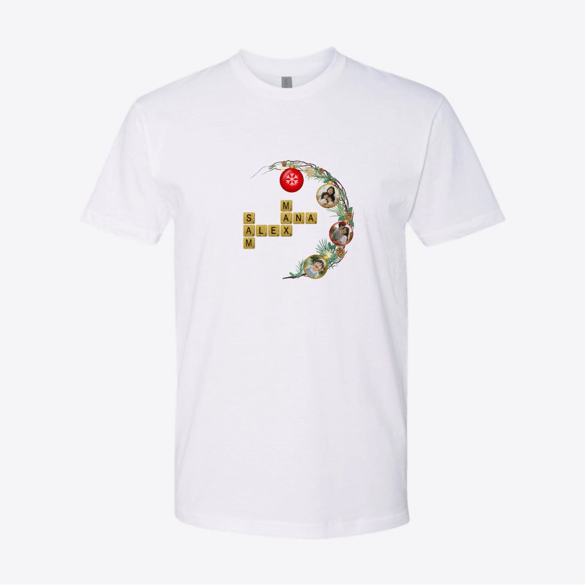 Christmas Crossword Photo Custom Tee