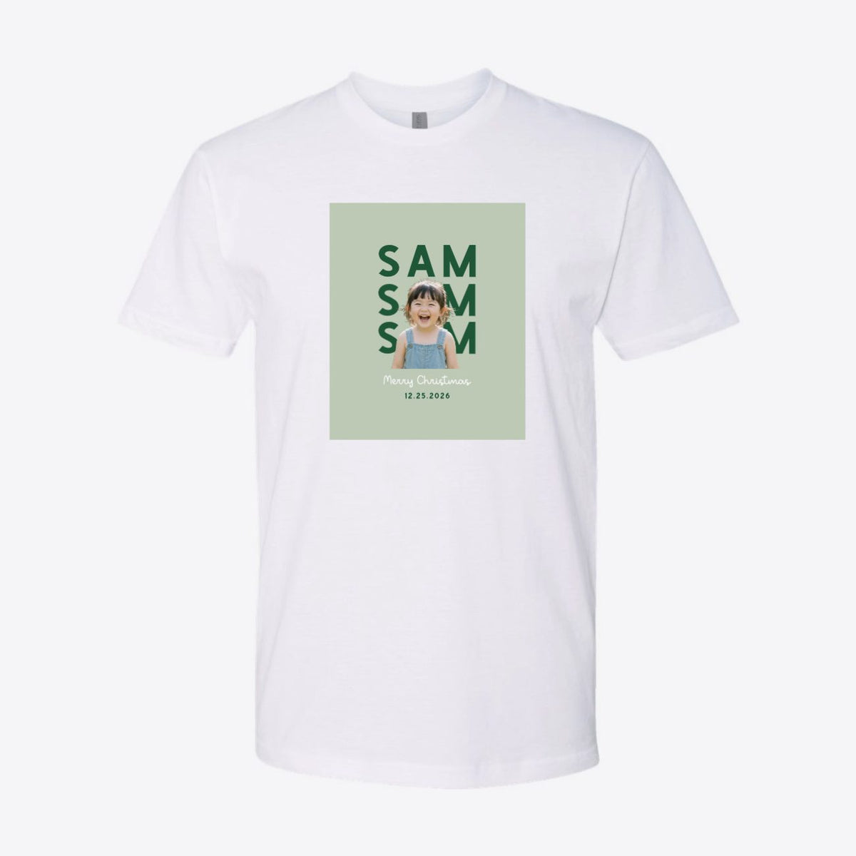 Christmas Name Photo Custom Tee