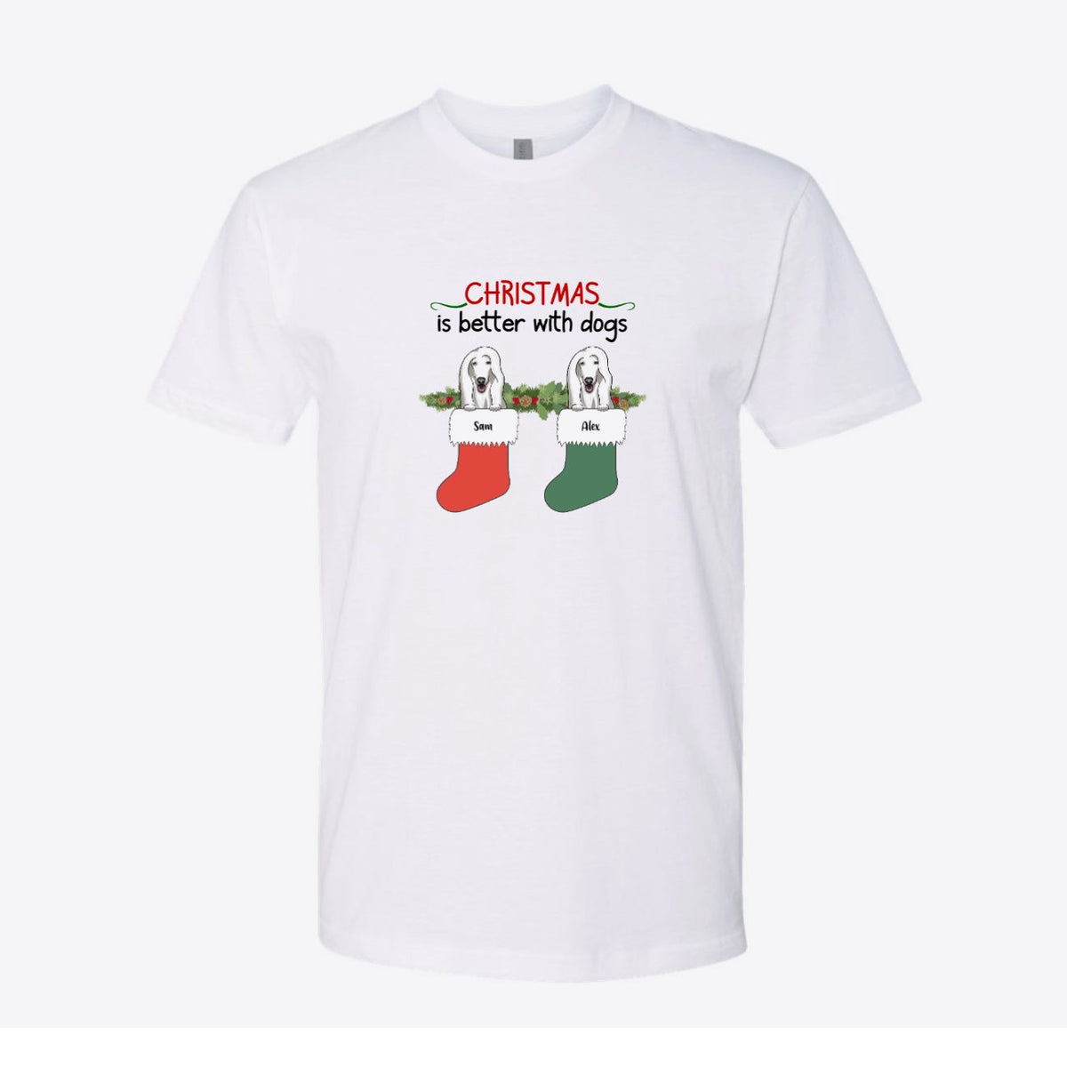 Christmas Stockings Dogs Custom Tee