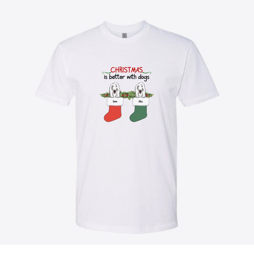 Christmas Stockings Dogs Custom Tee