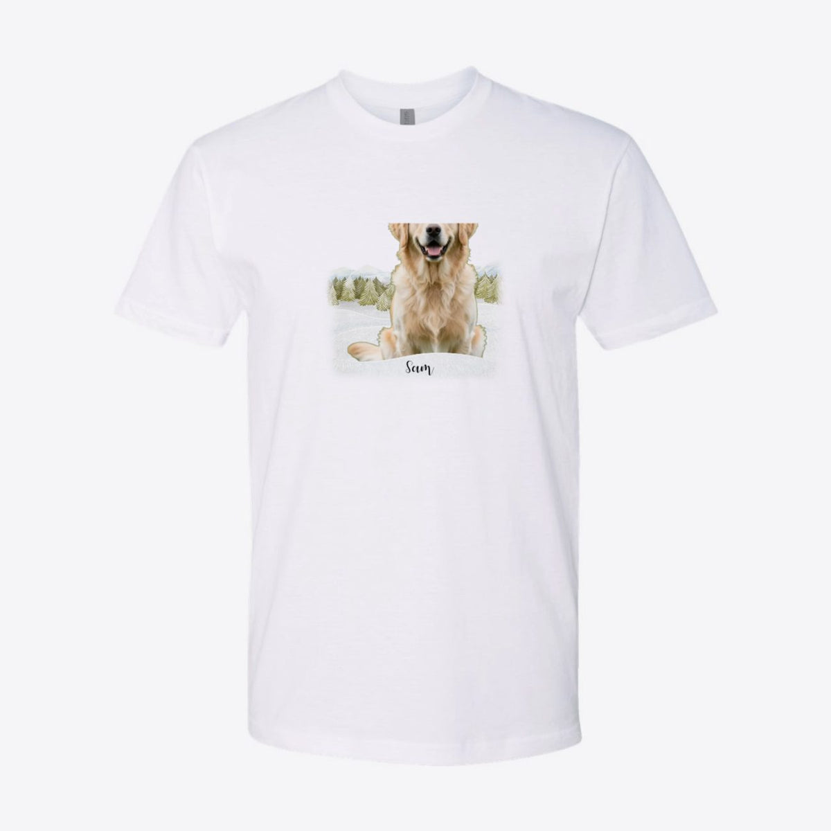 Christmas With My Pet Photo Custom Tee