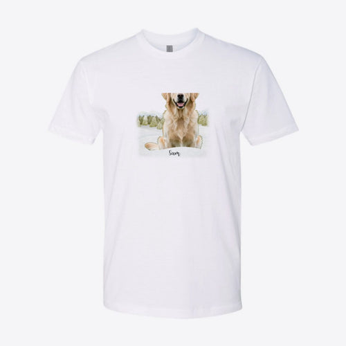 Christmas With My Pet Photo Custom Tee