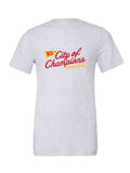 City of Champions on a white t-shirt