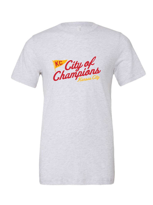 City of Champions on a white t-shirt