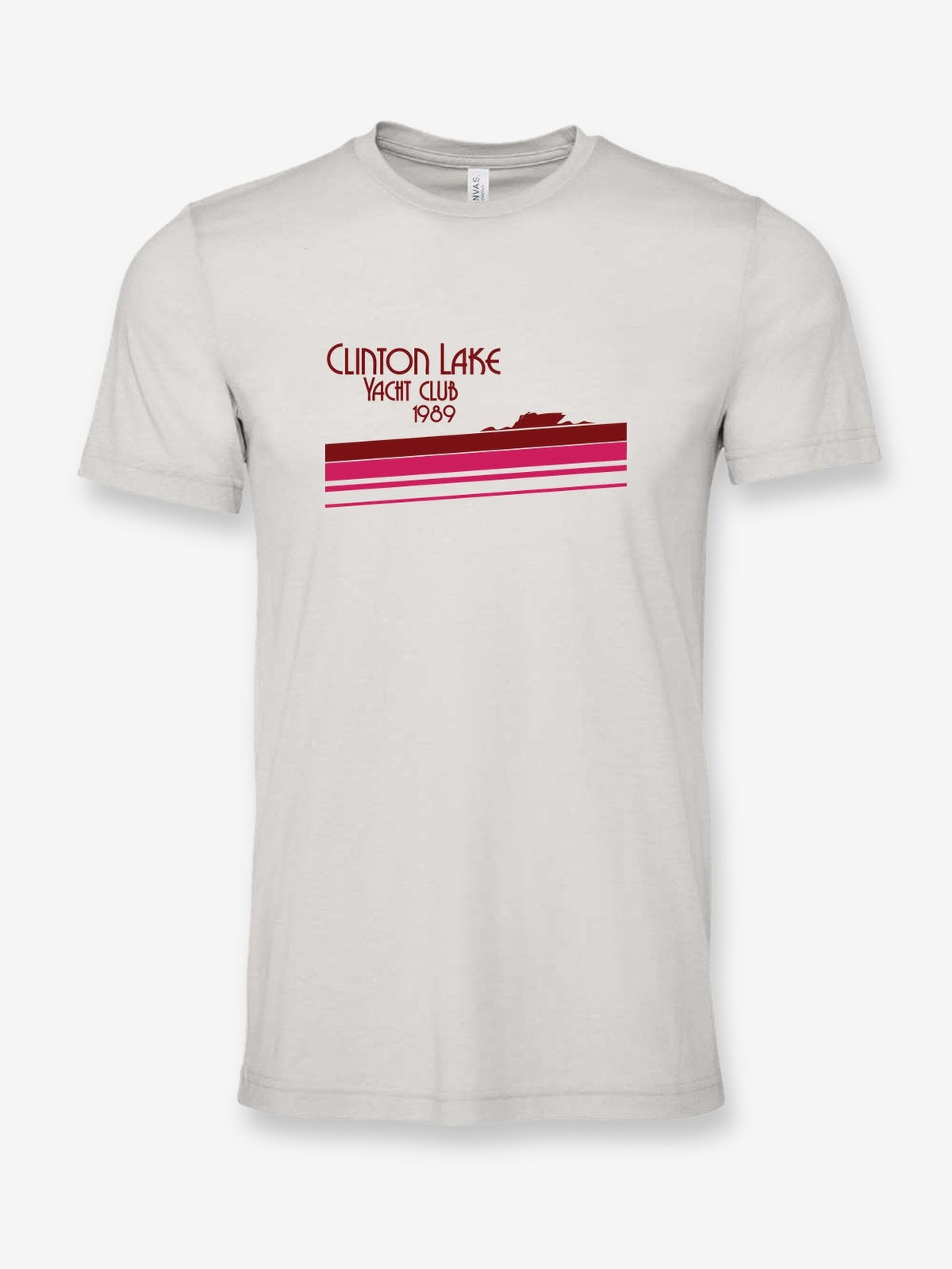 Clinton Lake Yacht Club on a cement gray t-shirt