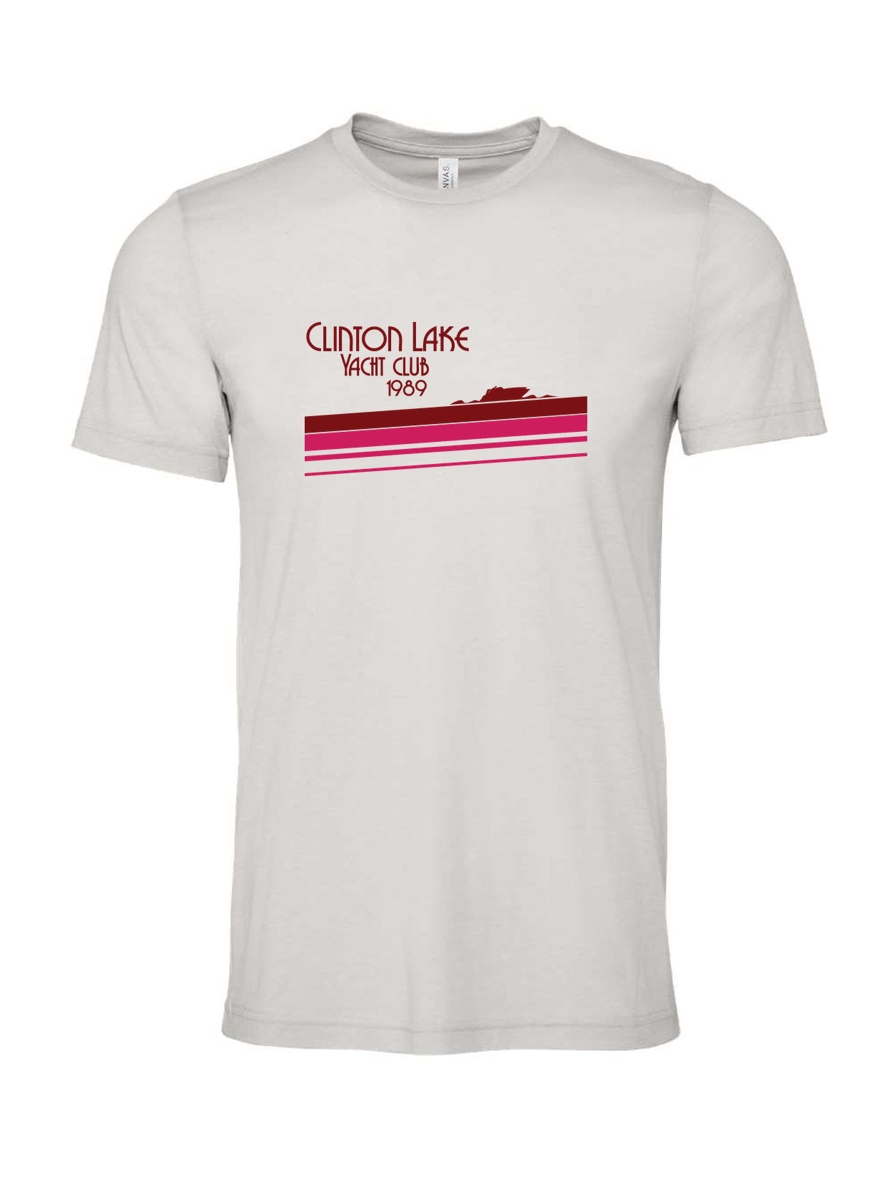 Clinton Lake Yacht Club on a cement gray t-shirt