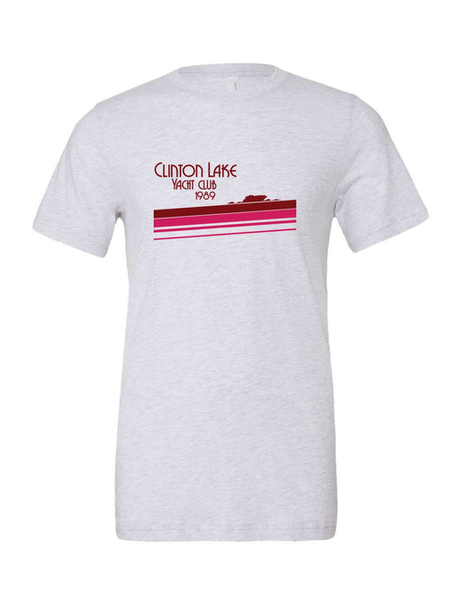 Clinton Lake Yacht Club on a white t-shirt