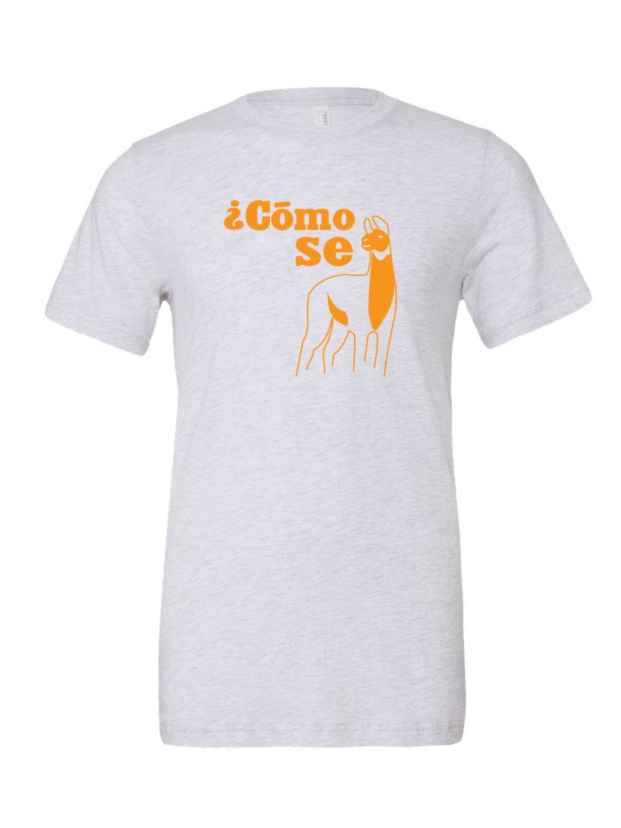 Como Se Llama on a white t-shirt