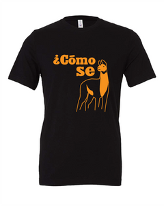 funny joke pun spanish llama black tshirt black t-shirt