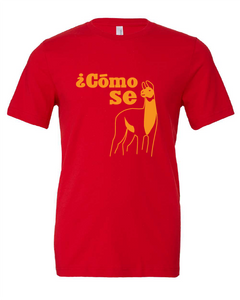 funny joke pun spanish llama red tshirt red t-shirt