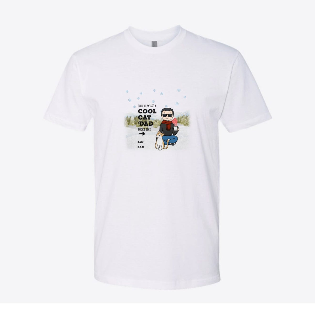 Cool Pet Dad Winter Custom Tee