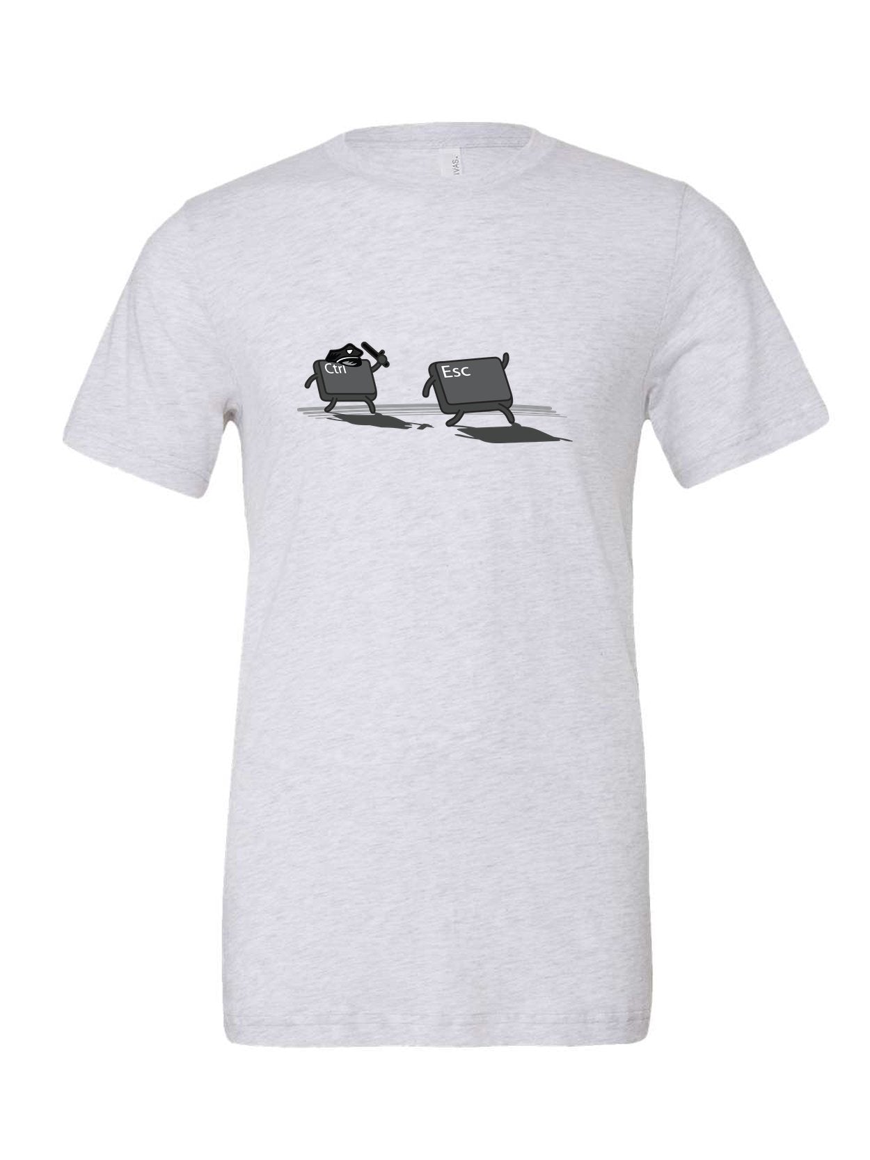CTRL ESC on a white t-shirt