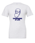 Darwinning At Life design on a white t-shirt
