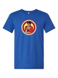 Do We Have Time For One More on a royal blue t-shirt