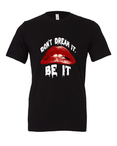 rocky horror picture show lips movie black tshirt t-shirt 