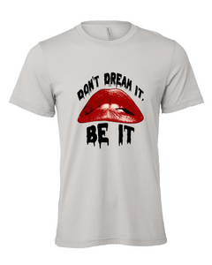 rocky horror picture show lips movie gray tshirt t-shirt 