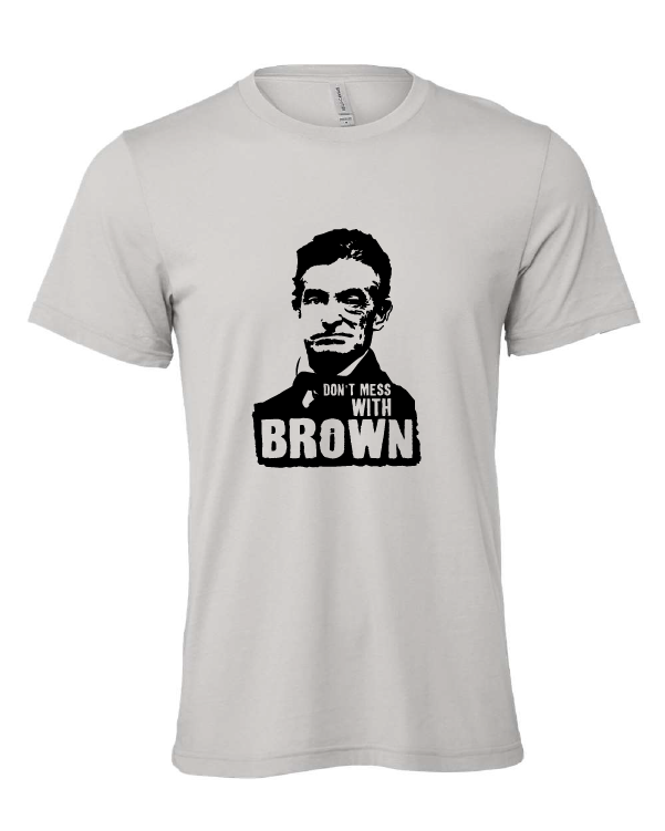 Don't Mess With Brown design on a gray t-shirt