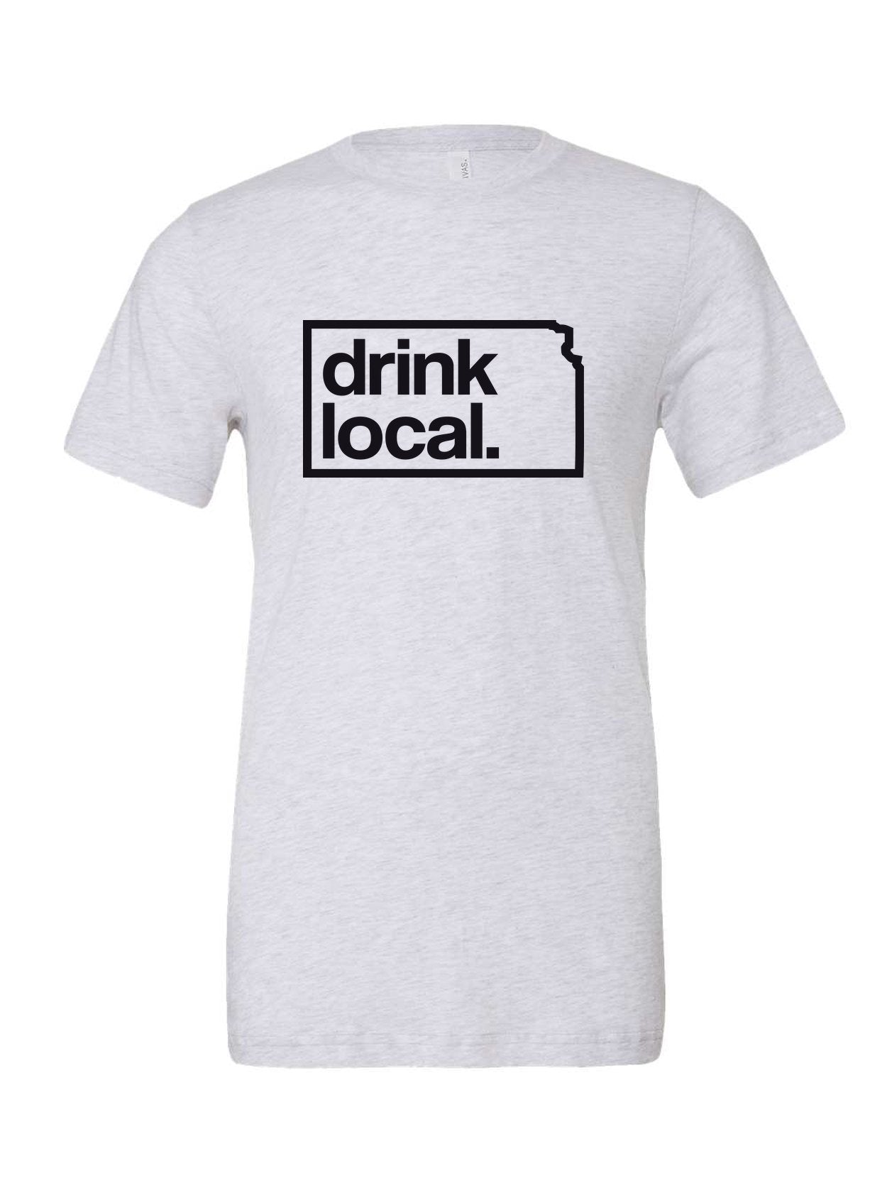 Drink Local on a white t-shirt