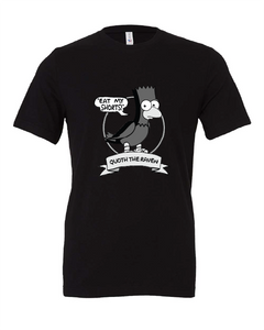 treehouse of horror the simpsons tv show halloween the raven edgar allan poe black tshirt t-shirt 