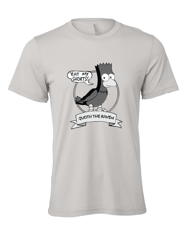 Eat My Shorts! design on a gray t-shirt