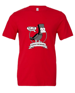 treehouse of horror the simpsons tv show halloween the raven edgar allan poe red tshirt t-shirt 