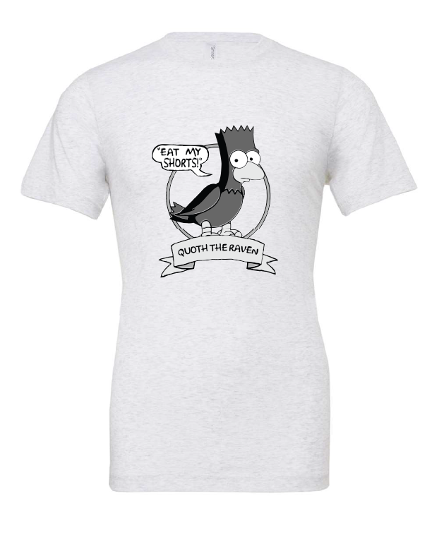 treehouse of horror the simpsons tv show halloween the raven edgar allan poe white tshirt t-shirt 