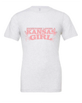 Everyone Loves a Kansas Girl design on a white t-shirt
