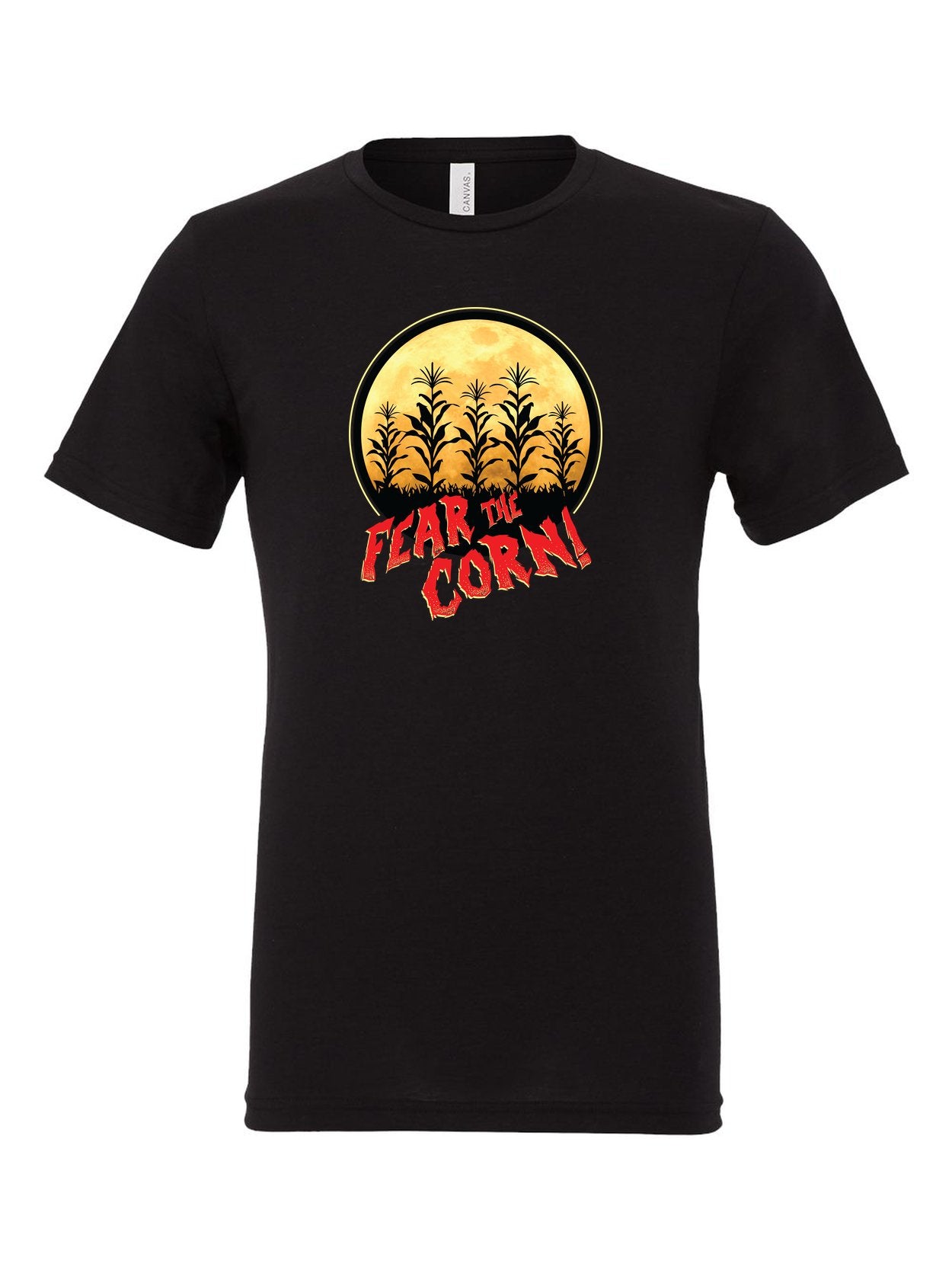 Fear the Corn on a black t-shirt