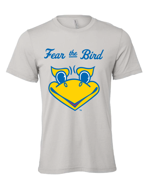 Fear the Bird design on a gray t-shirt