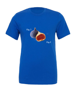 fig figure funny pun blue tshirt t-shirt 